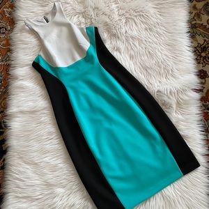 Maggy London Racerback 3 Tone Dress Sz 4